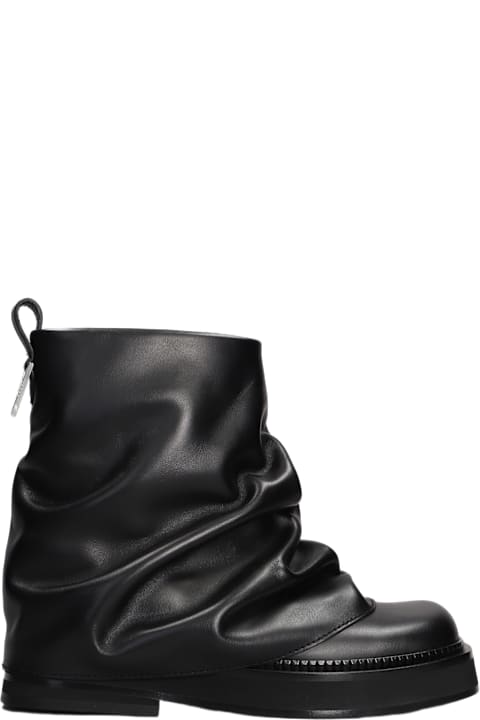 Boots for Women The Attico Mini Robin Low Heels Ankle Boots In Black Leather