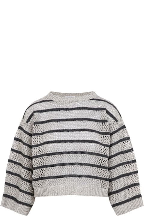 سترات لـ السيدات Brunello Cucinelli Striped Pullover