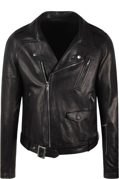 メンズ コート＆ジャケット Rick Owens Lukes Stooges Leather Jacket