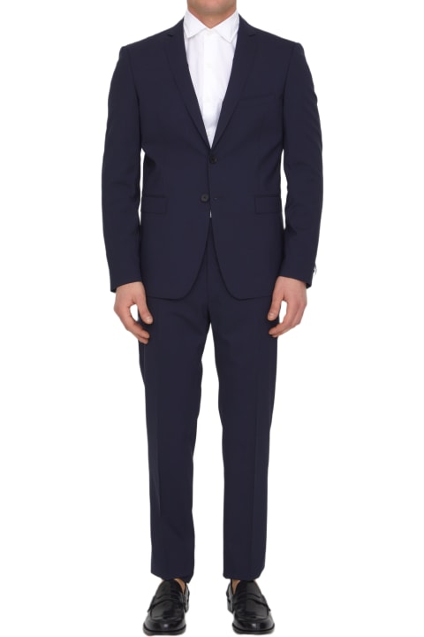 メンズ Tonelloのウェア Tonello Blue Wool Two-piece Suit