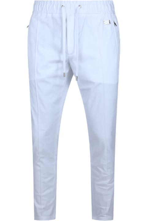 Pants for Men Dolce & Gabbana White Cotton Pants