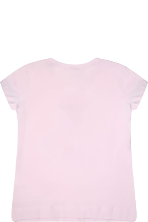 Monnalisa T-Shirts & Polo Shirts for Girls Monnalisa Pink Fairytale Cotton T-shirt