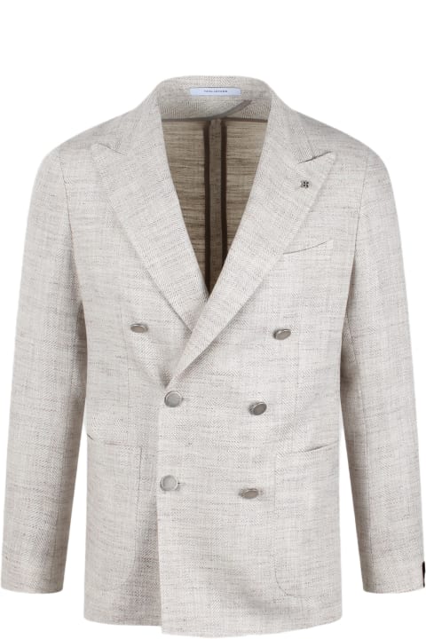 Tagliatore Coats & Jackets for Men Tagliatore Double-breasted Herringbone Blazer