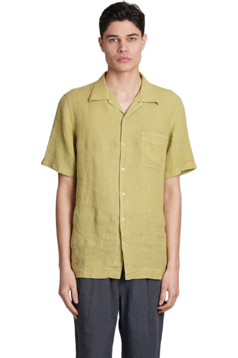 メンズ Massimo Albaのシャツ Massimo Alba Venice Shirt In Green Linen