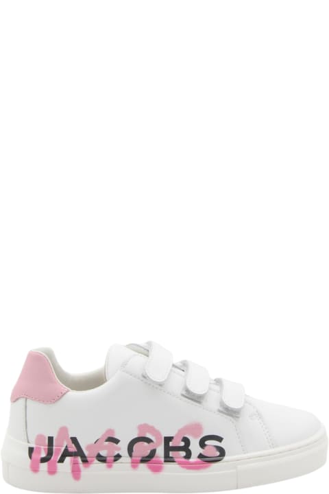 Marc Jacobs for Kids Marc Jacobs White And Pink Sneakers