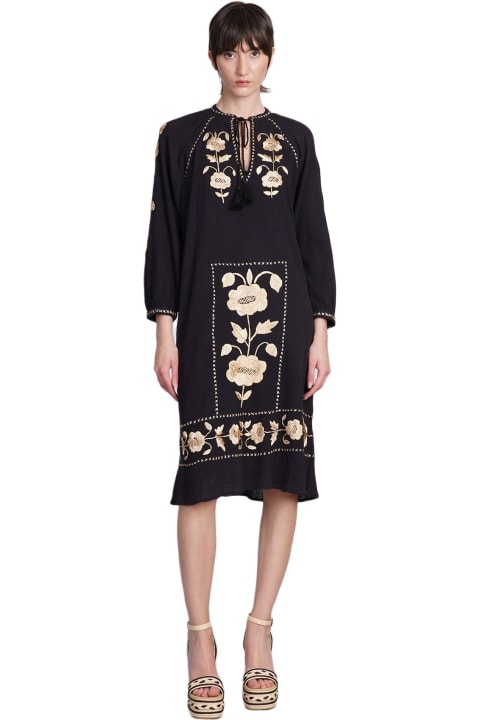 Antik Batik Dresses for Women Antik Batik Ila Dress In Black Cotton