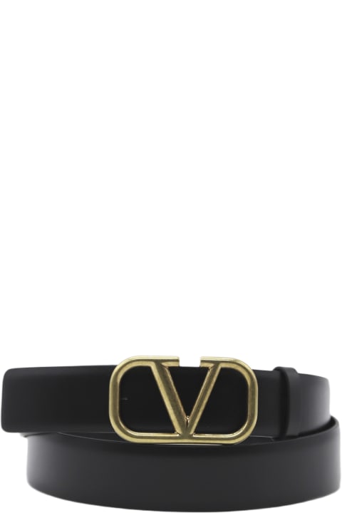 メンズ ベルト Valentino Garavani Vlogo Signature Leather Belt