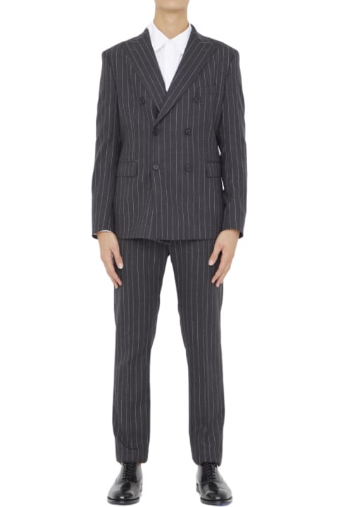 Pinstriped Two-piece Suit