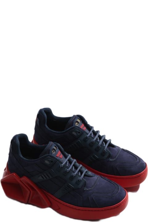 Hide&Jack Sneakers for Men Hide&Jack High Top Sneaker - Silverstone Blue Red