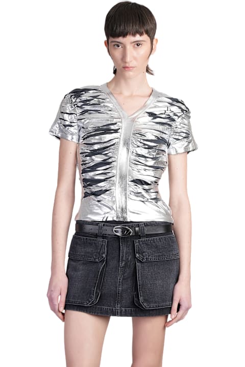 Diesel Clothing for Women Diesel T Ai Topwear In Silver Acetate