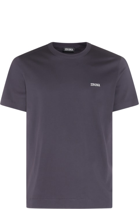 Zegna for Men Zegna Navy Blue Cotton T-shirt