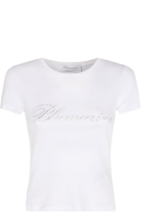 Blumarine Topwear for Women Blumarine White Cotton T-shirt
