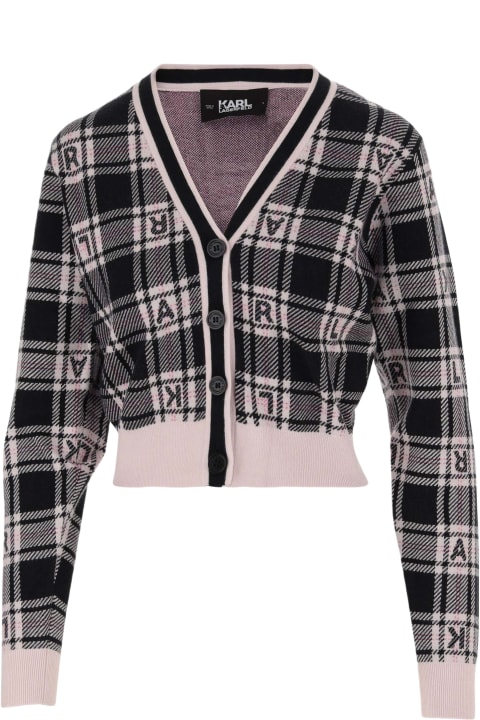 Karl Lagerfeld Sweaters for Women Karl Lagerfeld Stretch Viscose Cardigan With Logo