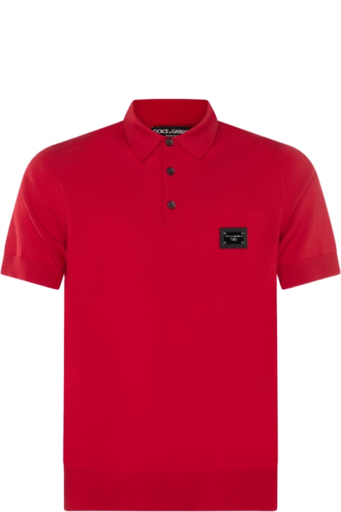 Dolce & Gabbana Clothing for Men Dolce & Gabbana Red Cotton Essentials Polo Shirt