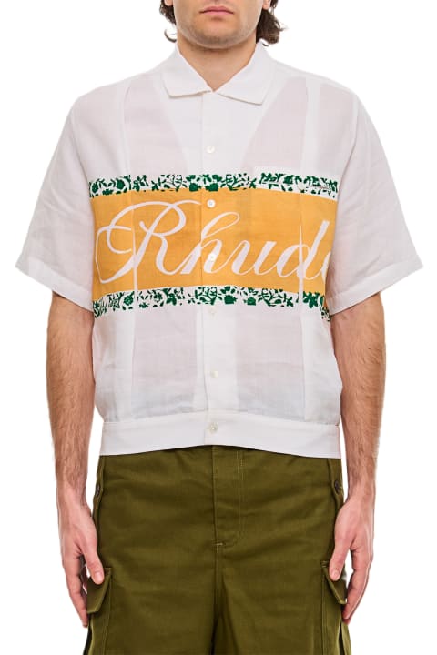 Rhude Topwear for Men Rhude Linen Cuban Cotton Shirt