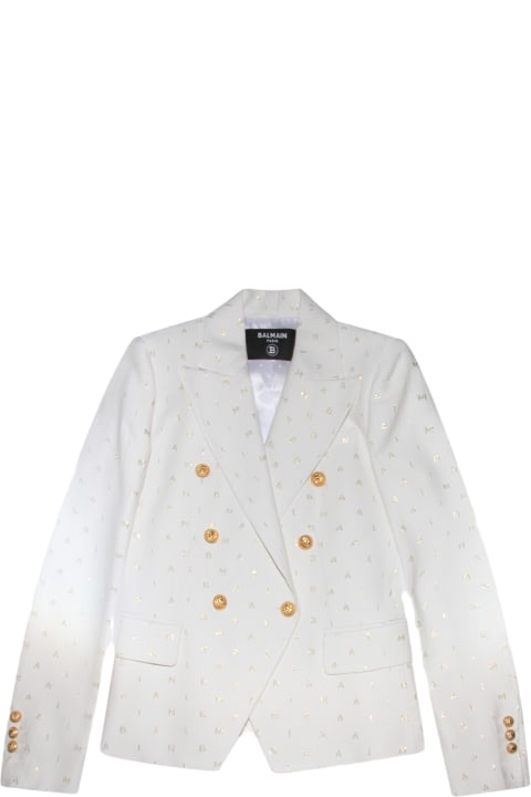 ボーイズ Balmainのコート＆ジャケット Balmain White Viscose Blend Blazer