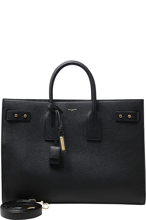 أدوات منزلية Saint Laurent Black Leather Sac De Jour Top Handle Abg