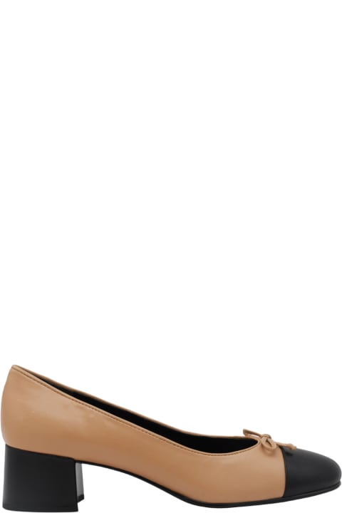 Homeware Tory Burch Beige And Black Leather Pumps