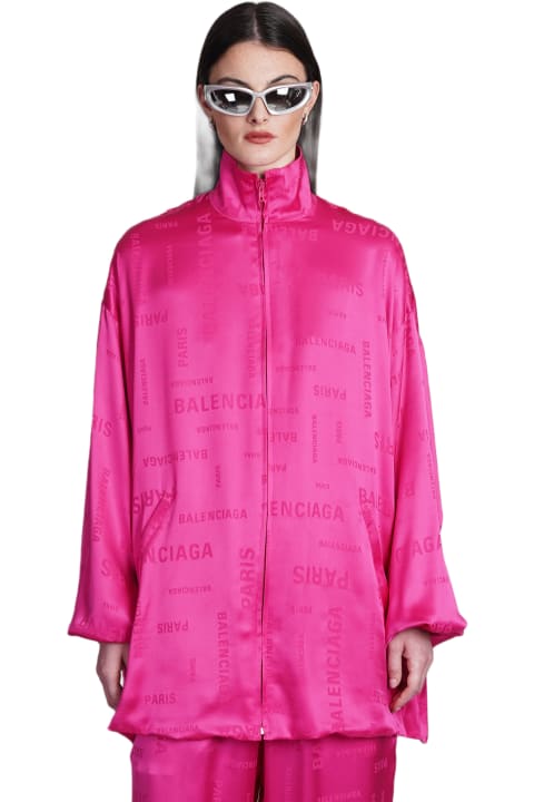 Fleeces & Tracksuits for Women Balenciaga Allover Logo Zipped Sweatshirt