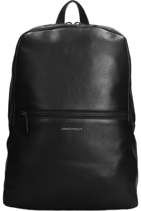 Common Projects for Kids Common Projects Backpack In Black Leather