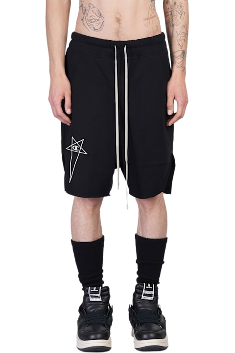 Rick Owens x Champion for Women Rick Owens x Champion Beveled Pods Shorts In Black Cotton