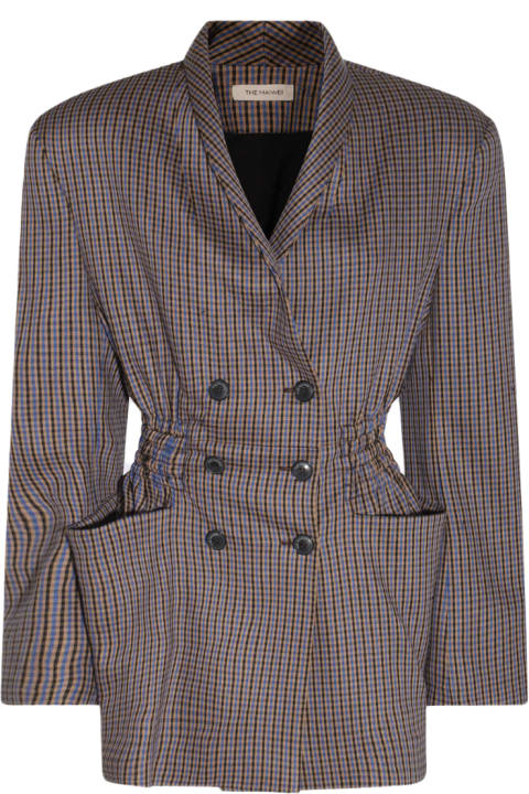 The Mannei Coats & Jackets for Women The Mannei Grey Viscose And Wool Blend Antibes Blazer