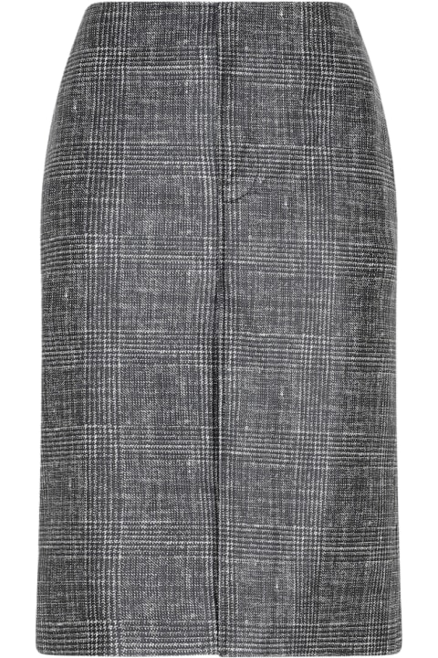 Homeware Bottega Veneta Printed Leather Midi Skirt