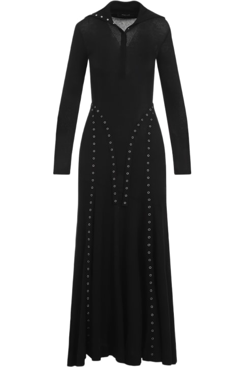 Simone Rocha الملابس لـ السيدات Simone Rocha Ribbed Multi Snap Bias Cut Dress