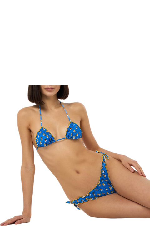 Homeware MC2 Saint Barth Woman Ducky Napoli Print Triangle Classic Bikini Sarius | Ssc Napoli Special Edition
