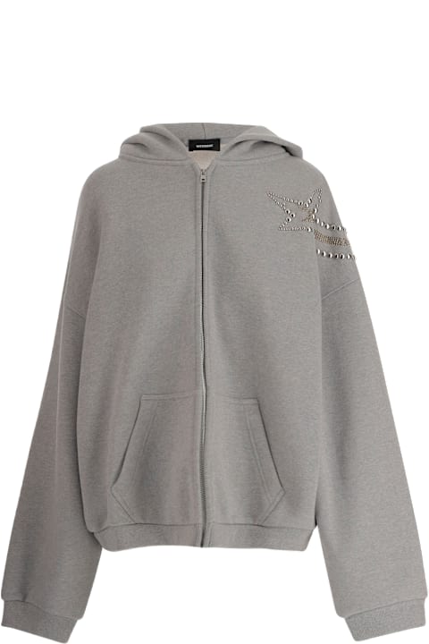 WE11 DONE for Women WE11 DONE Cotton Sweatshirt With Rhinestones And Studs