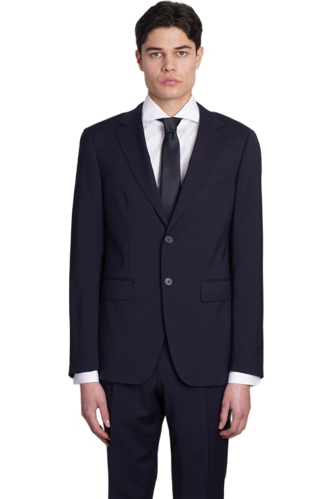 Santaniello Suits for Men Santaniello Dress In Blue Wool