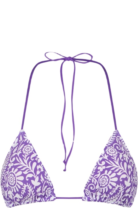 Homeware MC2 Saint Barth Woman Triangle Top With Paisley Print