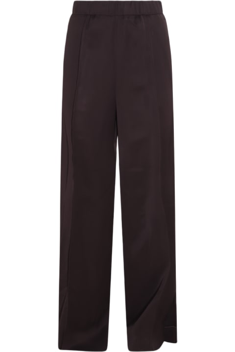 Jil Sander Pants & Shorts for Women Jil Sander Dark Brown Viscose Blend Trousers
