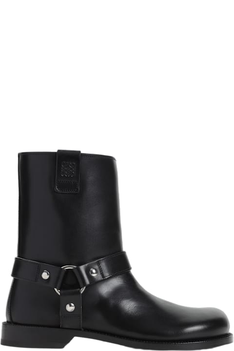 Loewe Boots for Women Loewe Campo Biker Shearling Boots