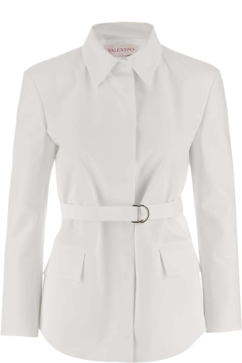 Coats & Jackets for Women Valentino Compact Poplin Caban