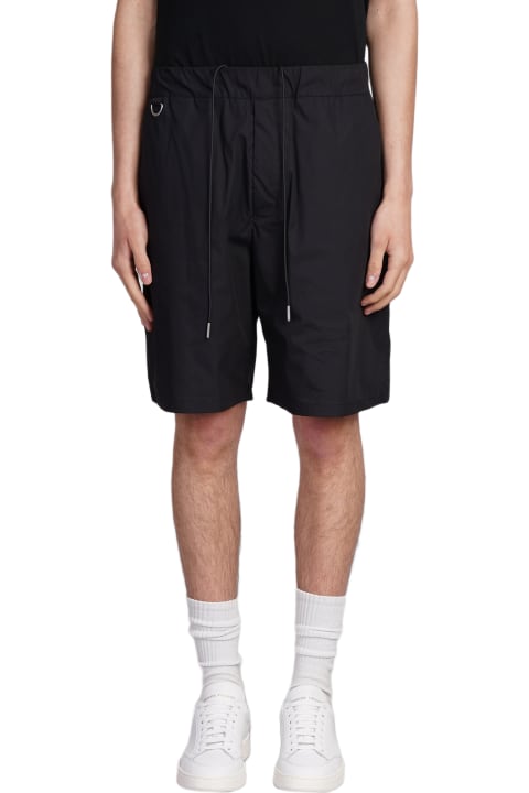 Pants for Men Low Brand Combo Shorts In Black Cotton