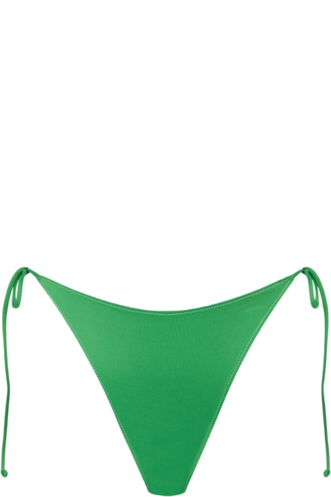 Homeware MC2 Saint Barth Woman Green Swim Briefs With Side Laces