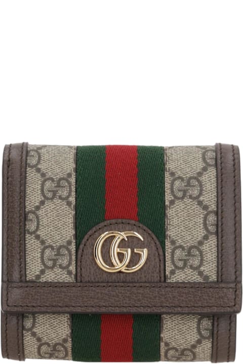Homeware Gucci Ophidia Card Case Wallet In Gg Supreme Canvas