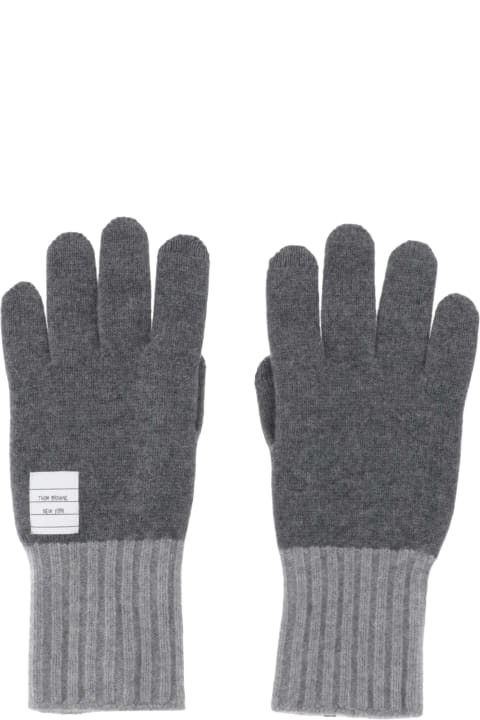 Thom Browne for Men Thom Browne Two-tone Wool Gloves
