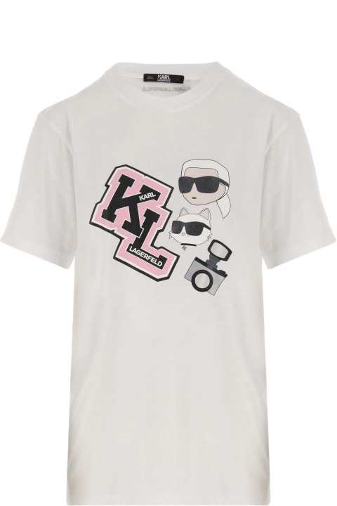 Karl Lagerfeld Topwear for Women Karl Lagerfeld Cotton T-shirt With Logo