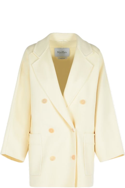 Sale for Women Max Mara 'teddy Crop' White Wool Blend Coat