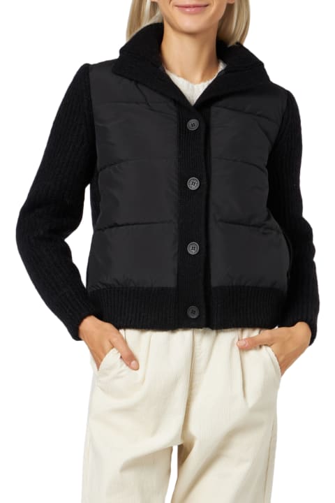 MC2 Saint Barth for Kids MC2 Saint Barth Woman Padded Jacket With Knitted Sleeves
