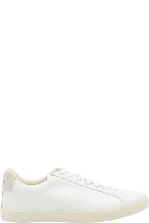 メンズ スニーカー Veja White And Beige Faux Leather Esplar Sneakers
