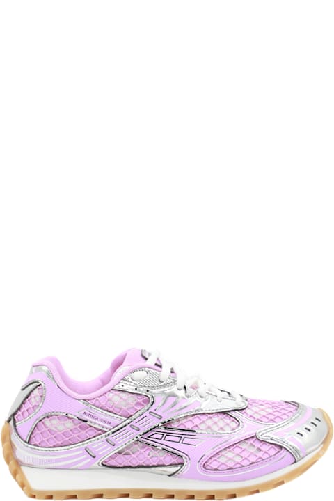 Homeware Bottega Veneta Pink And Silver Orbit Sneakers