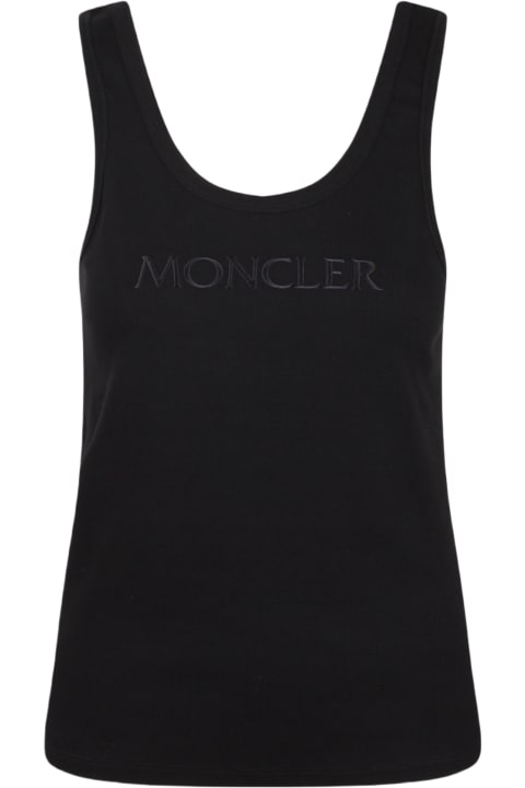 Moncler Clothing for Women Moncler Embroidered Logo Ribbed Tank Top