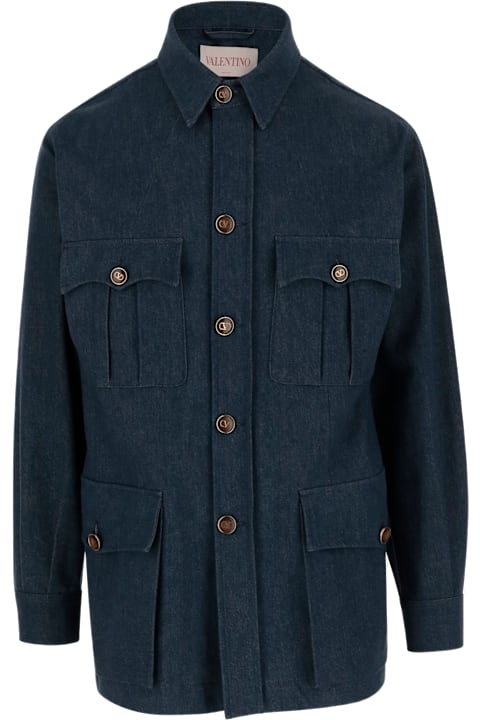 Sale for Men Valentino Cotton Denim Jacket