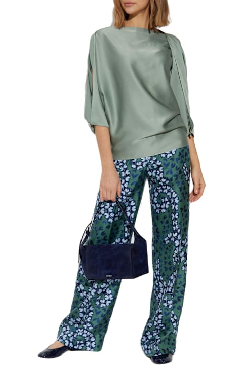 سترات صوف وبدل رياضية لـ السيدات Lanvin Lanvin Silk Pleated Pants