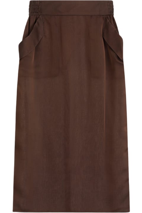 Homeware Saint Laurent Silk Midi Skirt