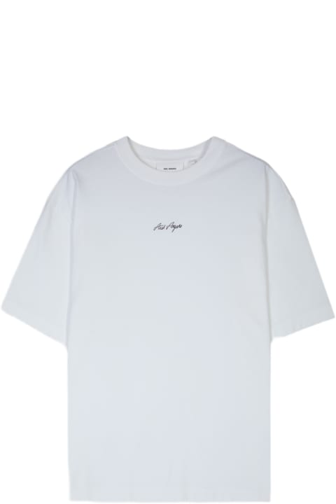 Axel Arigato Men Axel Arigato Sketch T-shirt White Cotton T-shirt With Italic Logo Print - Essential T-shirt