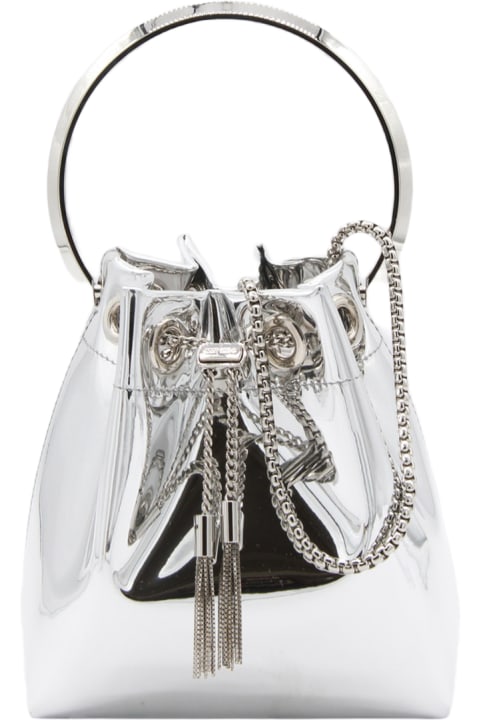 Homeware Jimmy Choo Silver Leather Top Handle Bag